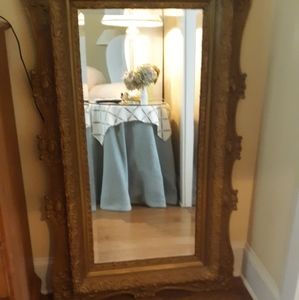 Antique wooden mirror